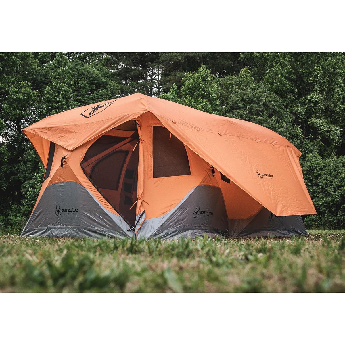 Gazelle T8 Hub tent in Sunset Orange